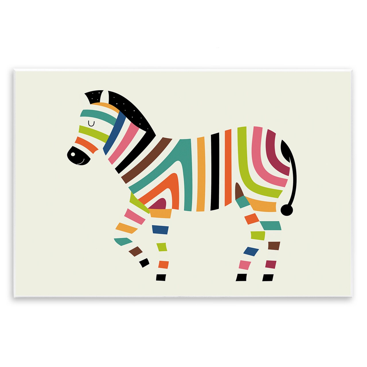 Stupell Industries Bright Hued Zebra Stripes Wall Plaque By Andy Westface